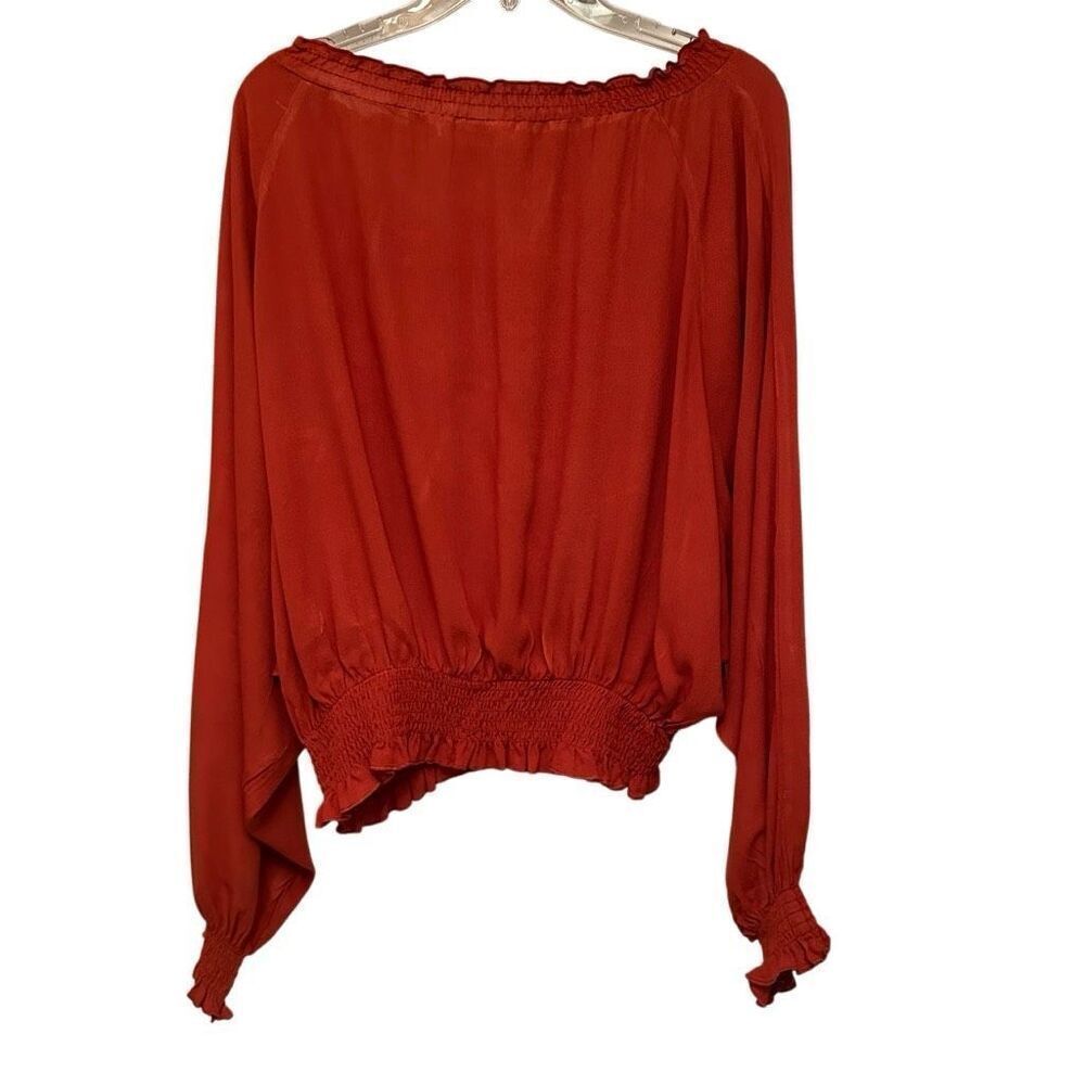 Mustard Seed burnt orange blouse - size M